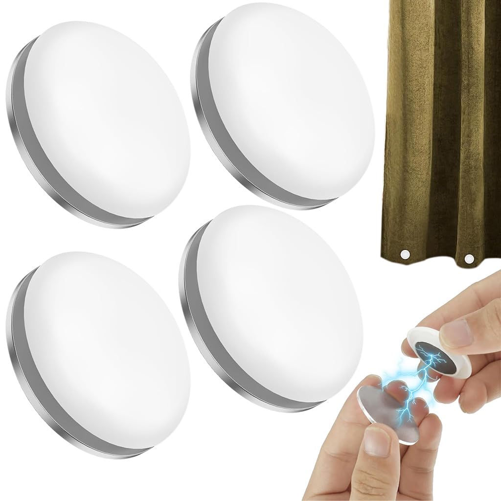 HASTHIP 4 Pair Magnetic Shower Curtain Weights, Strong Curtain Shower Magnet Weights, Prevent Curtain Liner from Blowing Around, Work for Drapery, Tablecloth, Flag, Outdoor Curtain HASTHIP 4 Pair Magnetic Shower Curtain Weights, Strong Curtain Shower Magnet Weights, Prevent Curtain Liner from Blowing Around, Work for Drapery, Tablecloth, Flag, Outdoor Curtain